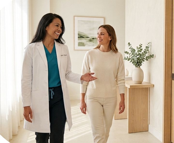 Consultation walkthrough at Glam Medspa
